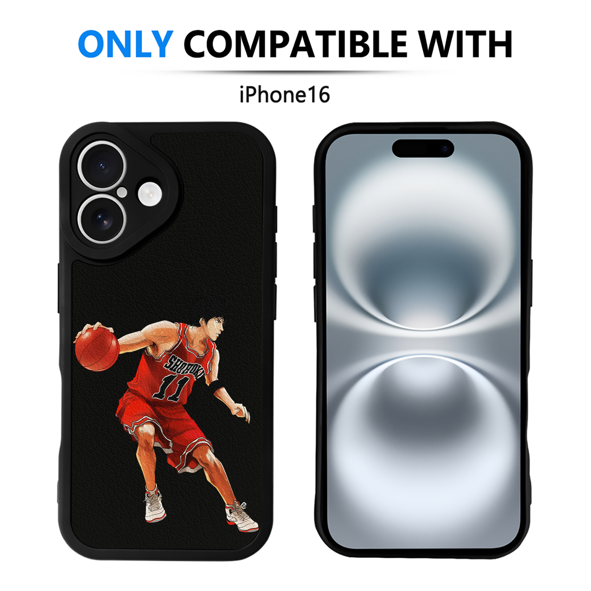 （画像用） SLAM DUNK／スラムダンク 【iPhone 16シリーズ対応】シリコンスマホケース（レザー調） 材質：シリコン